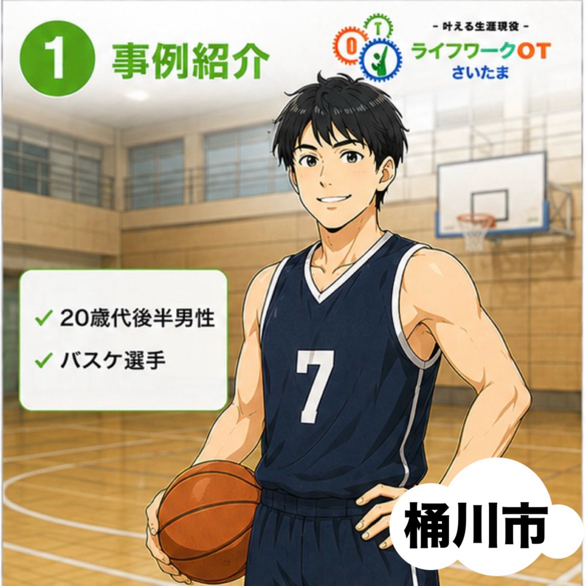 事例5：20歳代後半の男性バスケットボール選手